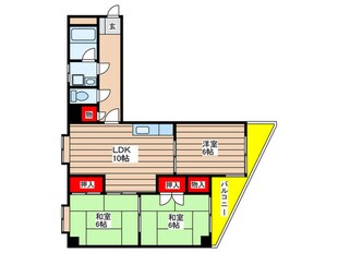 日映マンションⅡの物件間取画像